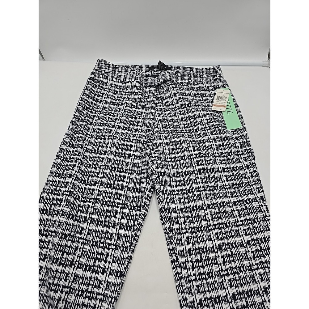 89th & Madison Women's Black & White Stretch Modern Chic Skinny Pants - 12P - Picture 7 of 13